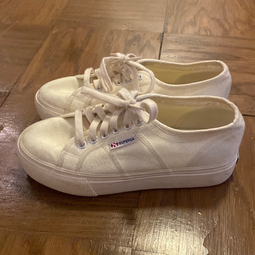 Superga Platform Sneakers, Off-white
